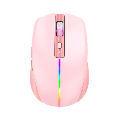 China Type-C Mouse 2.4G 6 Head Silent Mute Model New Private Colorful Bright Wireless Spot RGB Backlit Charging USB Mouse Factory for sale