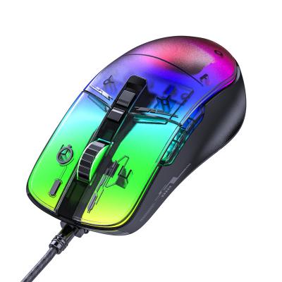 China Main Programmable Wired Mouse 7200dpi Universal Left&Right Gaming Model RGB Optical Mouse 7 Luminous Punks USB Private for sale