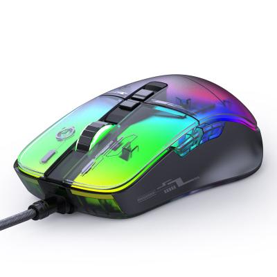 China Main Programmable Wired Mouse 7200dpi Universal Left&Right Gaming Model RGB Optical Mouse 7 Luminous Punks USB Private for sale