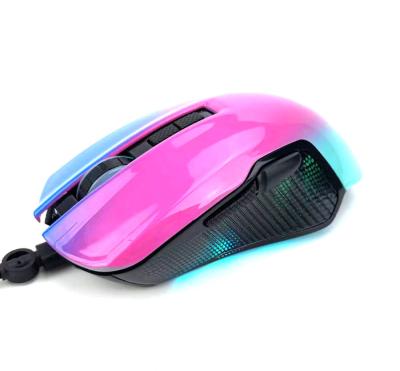 China RGB Gaming Mouse 7 Button 12800dpi USB Border Private Pattern Luminescent Cable Ergonomic Programmable Optical Mouse for sale