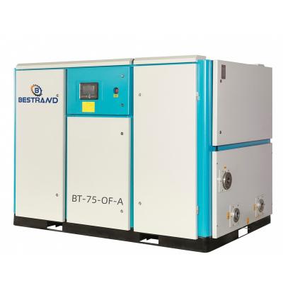 China A BESTRAND BT 75 Lubricated Oil Free Screw Air Compressor for sale