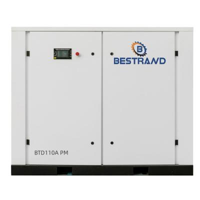 China BESTRAND Lubricated Oil-inject permanent magnet screw air compressor BTD110A PM. for sale