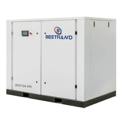 China BESTRAND Lubricated Oil-inject permanent magnet screw air compressor BTD75A PM. for sale