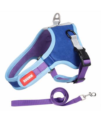 China Breathable Chamois Mesh Sport Adjustable Dog Harness Chamois Dog Vest Pet Harness for sale