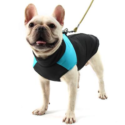 China Stocked Waterproof Dog Jacket With Trims Winter Coat Reflective Fleece Striped Warm Pet Coat Cotton Filler Dog Jacket for sale