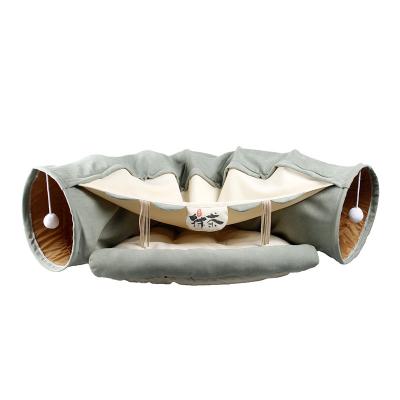 China Sustainable and cute luxury cat tunnel bed and cat toy for sale