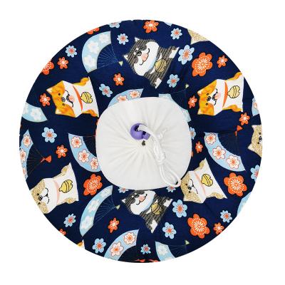 China Breathable Small Animals Hurt Healing Pet Protective Collar Cartoon Pattern Adjustable Cute Pet Cartoon Circle for sale