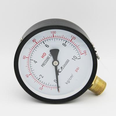 China Hydraulic Industries 100mm Bottom Entry General Purpose Pressure Gauge for sale