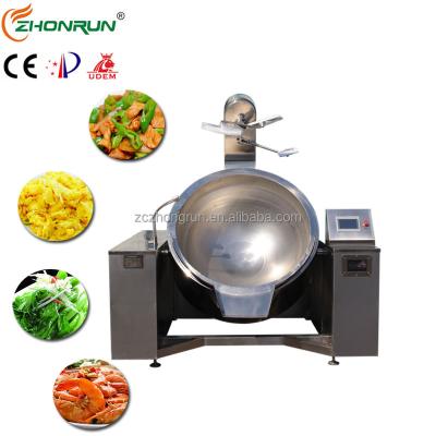 China Easy operation automatic gas heated industrial cooking jacketed kettle with stirring mixer cooking machine for sale for sale