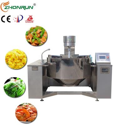 China Commercial 600L Gas Easy Operation Electric Steam Mixer Continuous Automatic Industrial Cooking Machine With Multi Agitators for sale