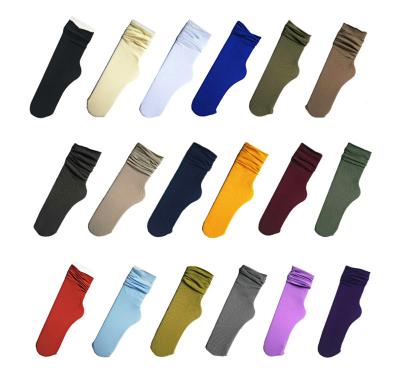 China Japanese hot sale QUICK DRY socks summer velvet pile color slouch thin female bingbing sheer socks for women for sale