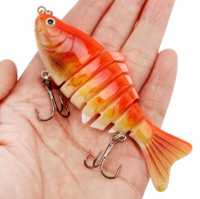 China Durable Artificial 10cm 6 Segmented Lure Fishing Tackle Carp Bait Hard Plastic Plastic Gear 2022 for sale