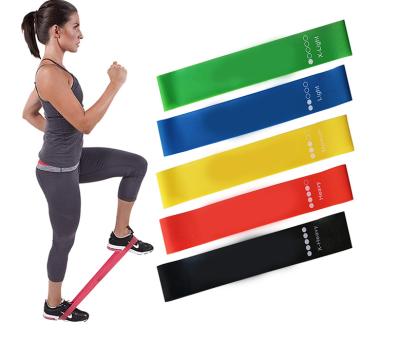 China Durable Sale 5 Pcs Different Level 2022 Custom Printed Resistance Bands Set With Bag Yoga Elastic Stretch Band Fitness Resistance Band for sale