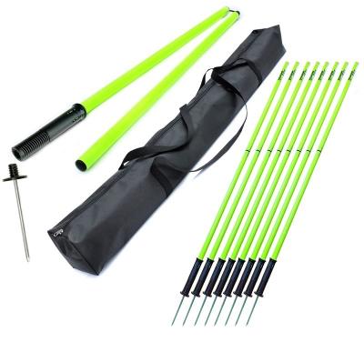 China Morden A Set Of 8 Abs Foldable Slalom Pole For Agility Training With Spring Spike for sale