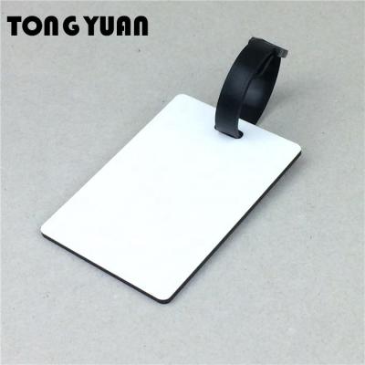 China Custom Blank Photo Gifts MDF Luggage Tag For Sublimation Printing for sale