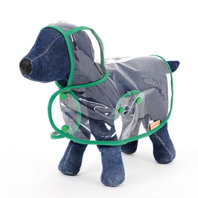 China Wholesale Stocked Outdoor Dog Clothes Raincoat Light Transparent Clothes Waterproof Small Dog Pet Raincoat for sale