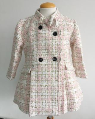 China Winter Rose Check Girl's Wholesale Stylish Breathable Coat for sale