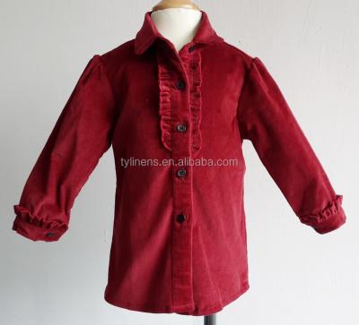 China 100% Cotton Corduroy Girls Winter Blouse for sale