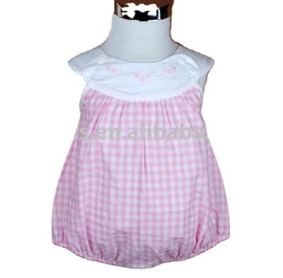 China Pink Gingham Sleeveless/Baby Bubble Check for sale