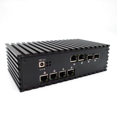 China LAN 6 Embedded Pro-SCCC Mini Thin Client Fanless Router Barebone PC wifi SFP pfsense firewall hardware for sale