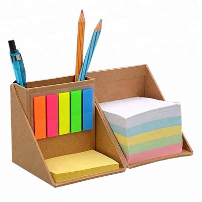 China Sticky Flag Magic Cube Notepad Pen Holder Desktop Organizer with Memopad Organizer Folding Paper Cube Desktop Cube for sale