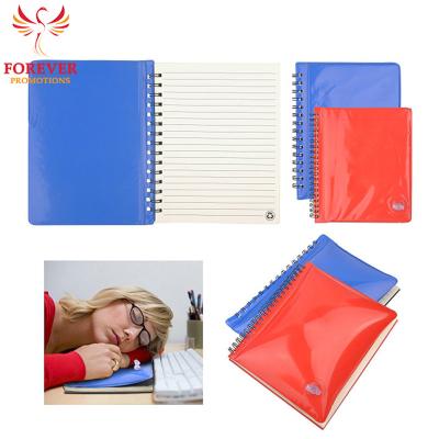 China Promotion / Gift Customized PVC Inflatable Pillow Notebook Spiral Binding for sale