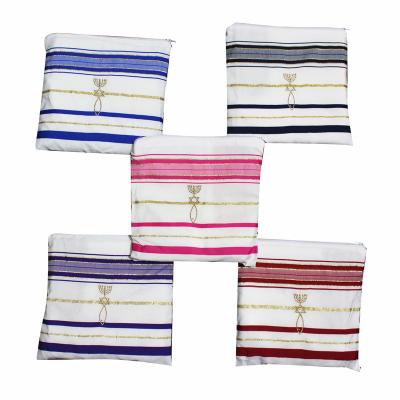 China Wholesale Custom High Quality Jewish Tallit Long Scarf and Bag Prayer Shawl Tallit Prayer Shawl for sale