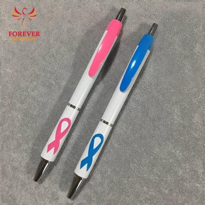 China office & School Pen Hot Sale Plastic Pink Awareness Ribbon Grip Pen Breast Cancer Awareness Gift Promote Promotional for sale