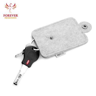 China FPK02 Ring Woolen Synthetic Felt Key Promotional Key Chain Ring Woolen Synthetic Felt Key Printing Laser Custom Engraving for sale