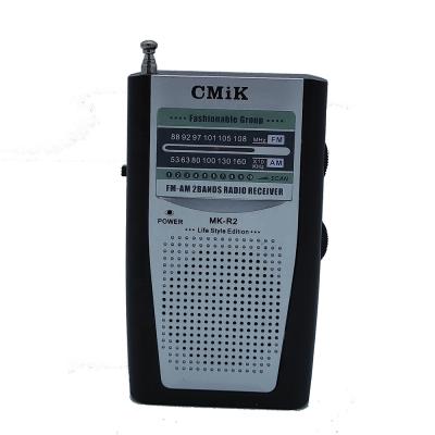 China Low Noise Pocket Equipment FM Station Battery Radyo cmik mk-R2 Mini Portable AM ​​Radio for sale