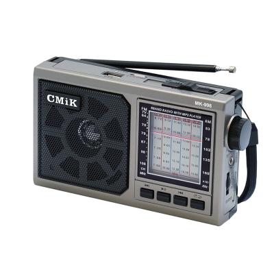 China Hot sell cmik mk-998 OEM grabadora receiver fm radyo vintage usb led light cmik mk-998 built in speaker portable mp3 radio for sale