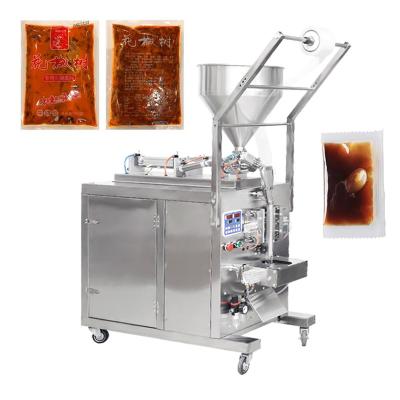 China Black Food Pepper Sauce Packaging Machine Sauce Paste Filling Weighing Packaging Machine for sale