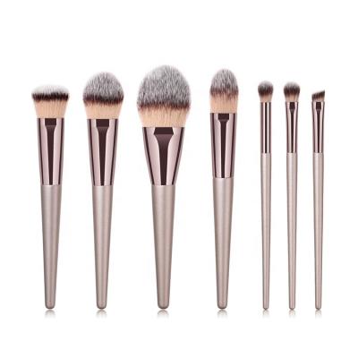 China Free Sample Angular Blush Makeup Brushes Makeup Brush Set 7Pcs Logo Make Up Brushes Custom Made for sale