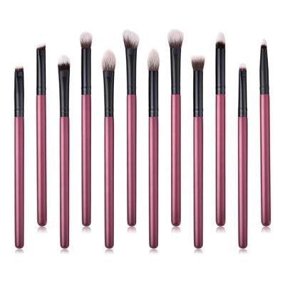 China Skin-Friendly Beauty Tools Custom Logo 12PCS Foundation Eyebrow Eyeliner Blush Cosmetic Concealer Makeup Brushes for sale