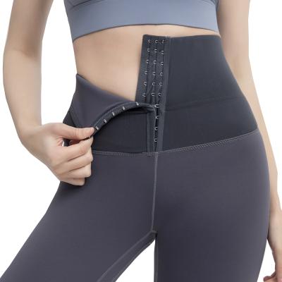 China Nylon Spandex Compression Tight Breathable Women's High Waist Yoga Fitness Gym Gaiters For Women Sports Corset Gaiters for sale