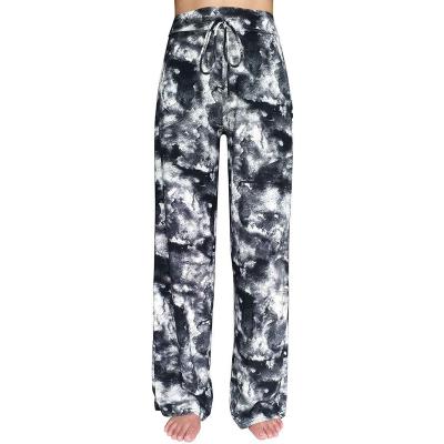 China Viable Women's Milk Print Brushed Silk Butter Soft Custom Pajama Pants Stretch Lounge Pants Pajama Bottoms for sale