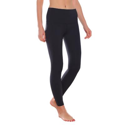 China 92% Super Soft Black Brushed Antibacterial Polyester 8% Spandex Full 235gsm Solid Black Gaiters Capri for sale