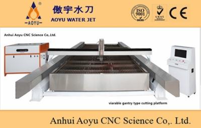 China 3 / 4 / 5 axis Stainless Steel CNC Water Jet Cutting Equipment for Metal Stone for sale