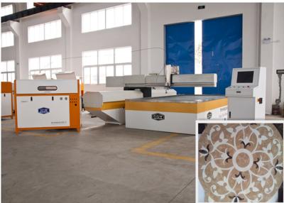 China Stone Abrasive CNC Water Jet Cutting Machine With 4 axis Cutting Head for sale