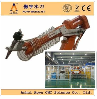 China High Speed 6 Aisx Robotic Water Jet / Waterjet Cutting Machine for 3D Materials Cutting for sale