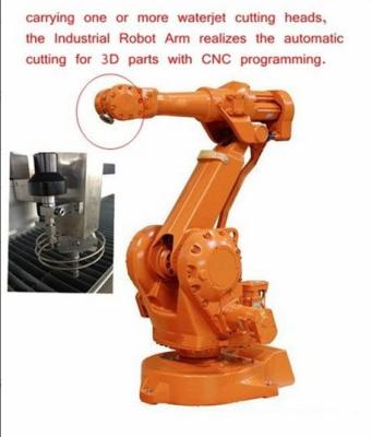 China Six axis 3D Parts Water Jetting Robotic Cutting Machines Robotic System for sale