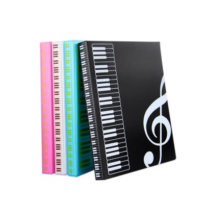 China 100% Eco-friendly Material Music Score Book Clip A4 Music Score Folder Staff Piano Score Clip 80 Page Folders for sale