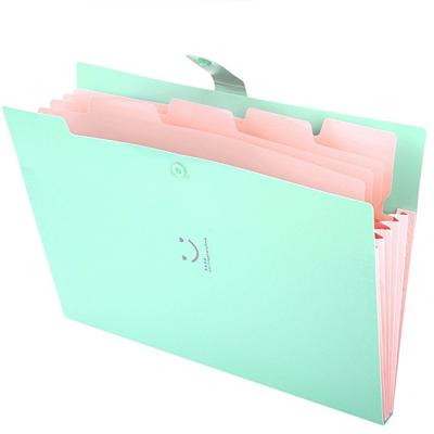 China Office School Folder Bags Scrapbook Candy Color Folder Customized Multi Folder Folder Bag Organ Bag Test Paper File Storage Bag A4 layer of creativity for sale