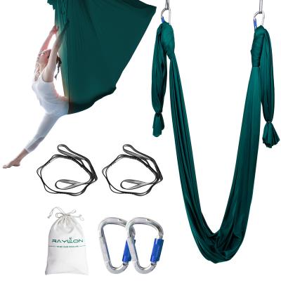 China Soft Comfortable 5m Mixed Color Aerial Silks Aerial Yoga Hammock for sale