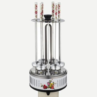 China MIUI Outdoor Electric Home BBQ Grill Smokeless Kebab Machine Stainless Steel Skewer Grilled Heating Automatic Rotating Tube for sale