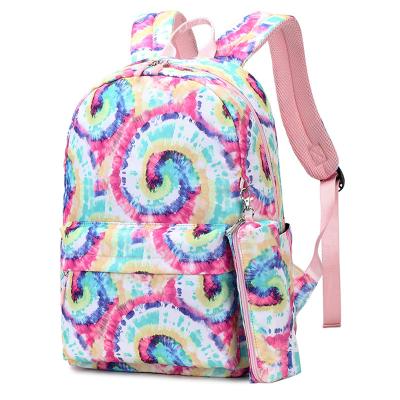 China Other 2022 New Product Kids Tie Dye Bag School Backpack Set Cool Backpack 3 Piece Sets Children School Bags Back To School for sale