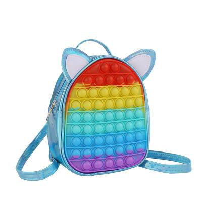 China Other New Design Cat Face Ear School Bag Effort Relive Gift For Kids Children School Pop Backpack for sale