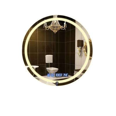 China Round Design Illuminated Decorative Wall Mirror for sale