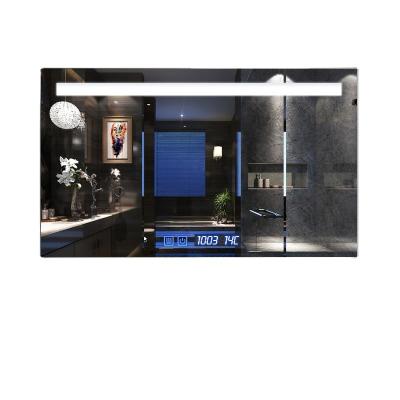 China Illuminated bathroom cabinet mirror with led light for sale