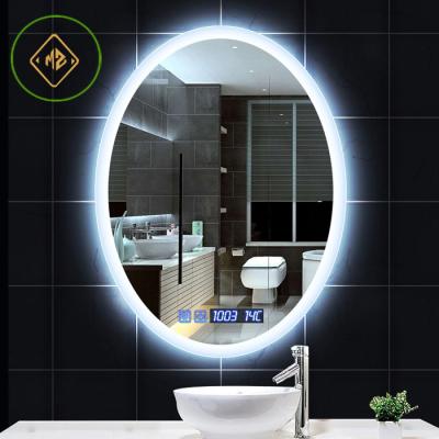 China oval bathroom mirror with led light diameter 600mm for sale